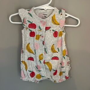 Like New - Carters Fruit Shorts Ruffleybutt Romper - 3M